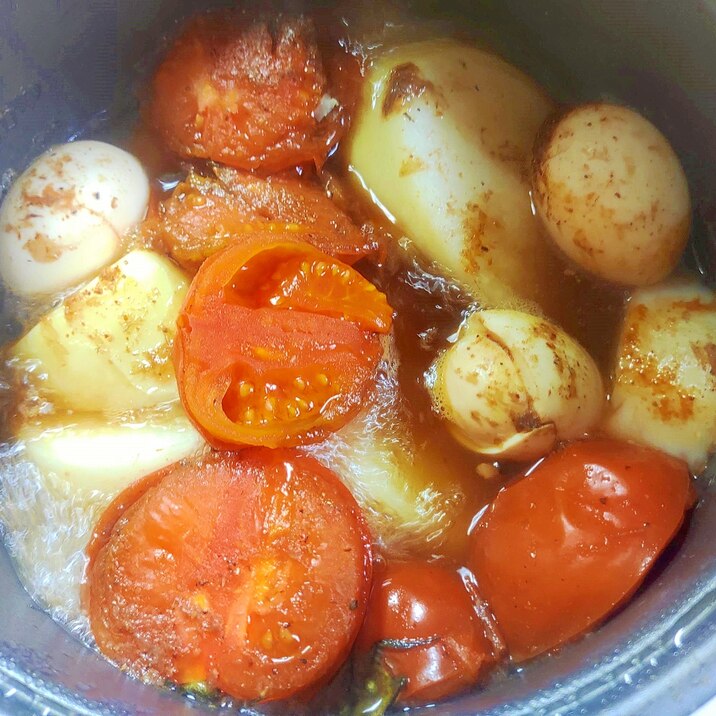 ●炊飯器で超簡単♪トマト大根ゆで卵シンプルおでん●
